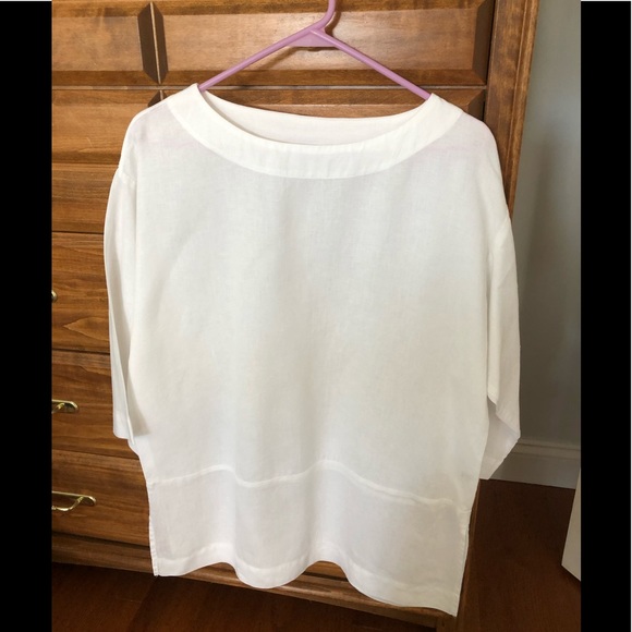 J. Jill Tops - J Jill Pure Jill White Linen Tunic Top